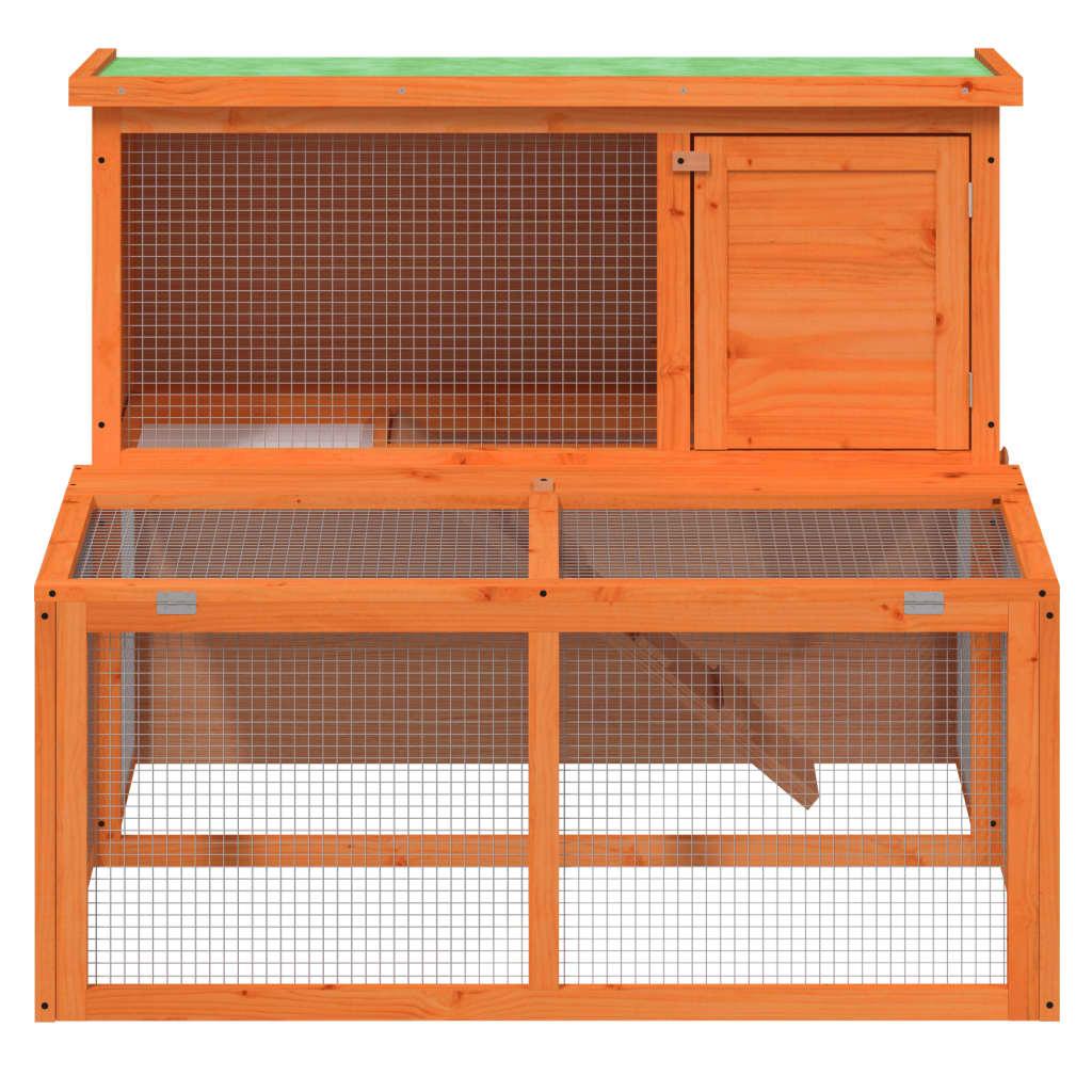 Rabbit Hutch 102X90X84.5 Cm Solid Wood Pine