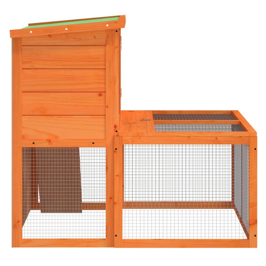 Rabbit Hutch 102X90X84.5 Cm Solid Wood Pine