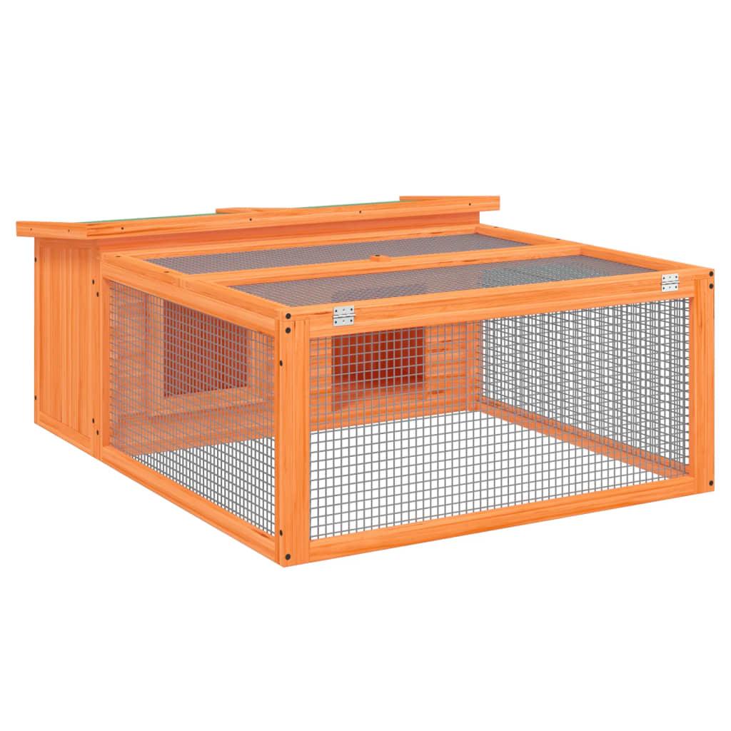 Rabbit Hutch 117.5X97X47.5 Cm Solid Wood Pine