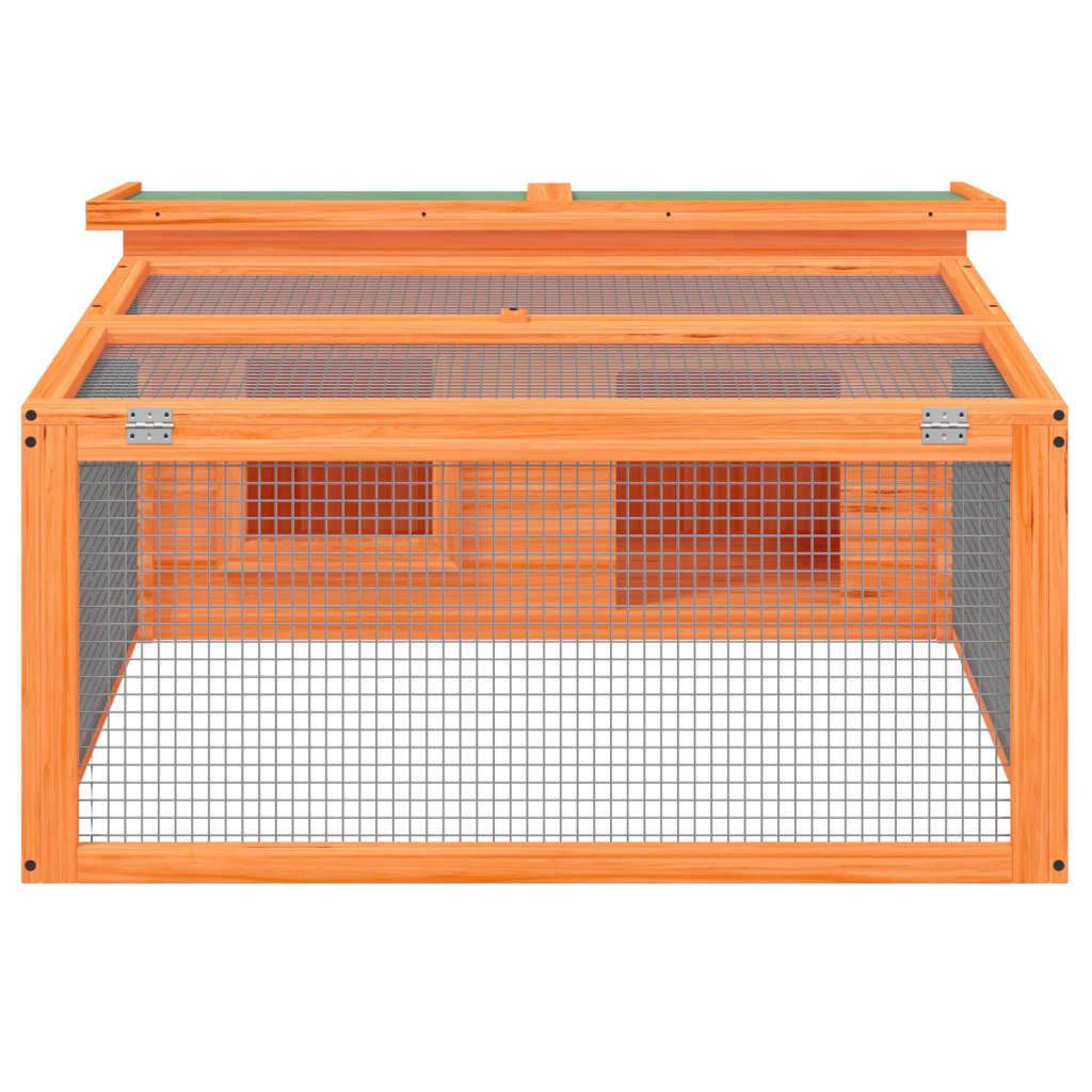 Rabbit Hutch 117.5X97X47.5 Cm Solid Wood Pine