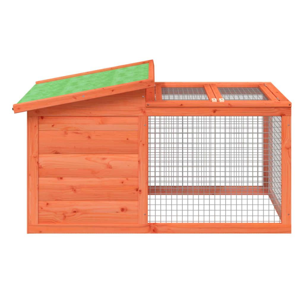 Rabbit Hutch 100.5X54X55 Cm Solid Wood Pine