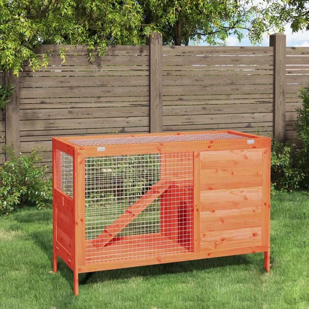 Rabbit Hutch 103X44X69.5 Cm Solid Wood Pine