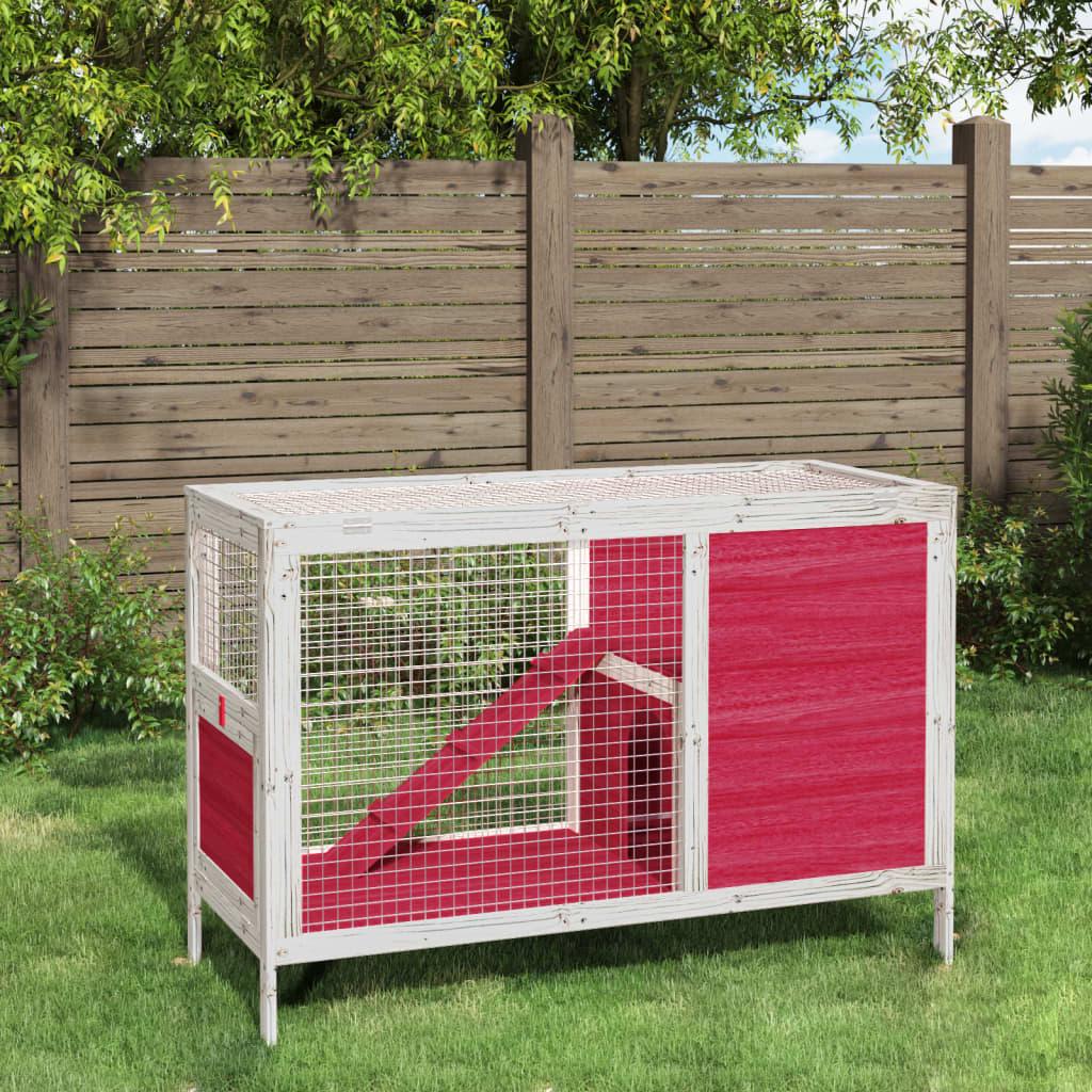 Rabbit Hutch 103X44X69.5 Cm Solid Wood Pine