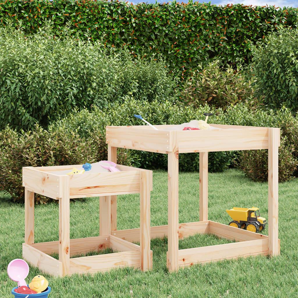 Sand Tables 2 Pcs Solid Wood Pine