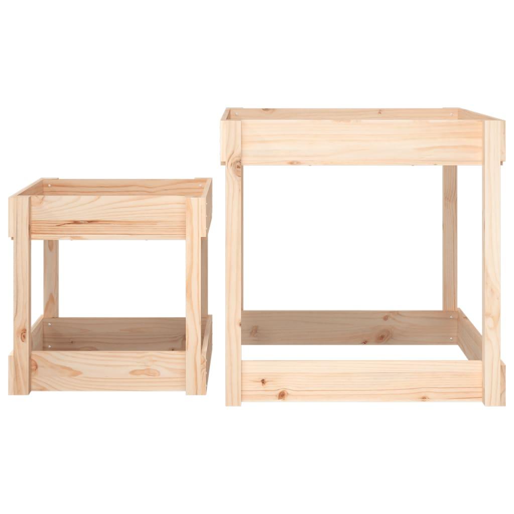 Sand Tables 2 Pcs Solid Wood Pine