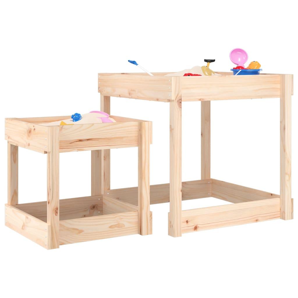 Sand Tables 2 Pcs Solid Wood Pine