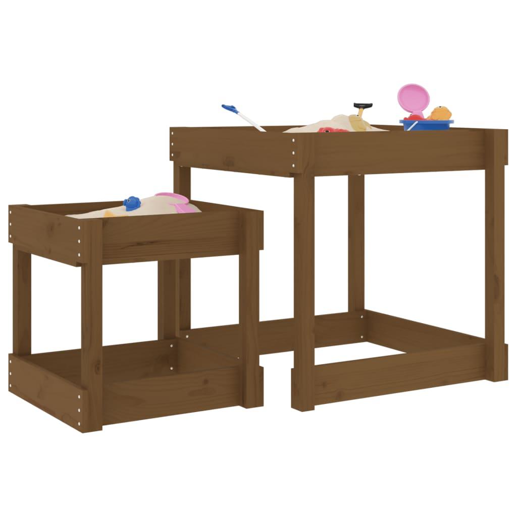 Sand Tables 2 Pcs Solid Wood Pine