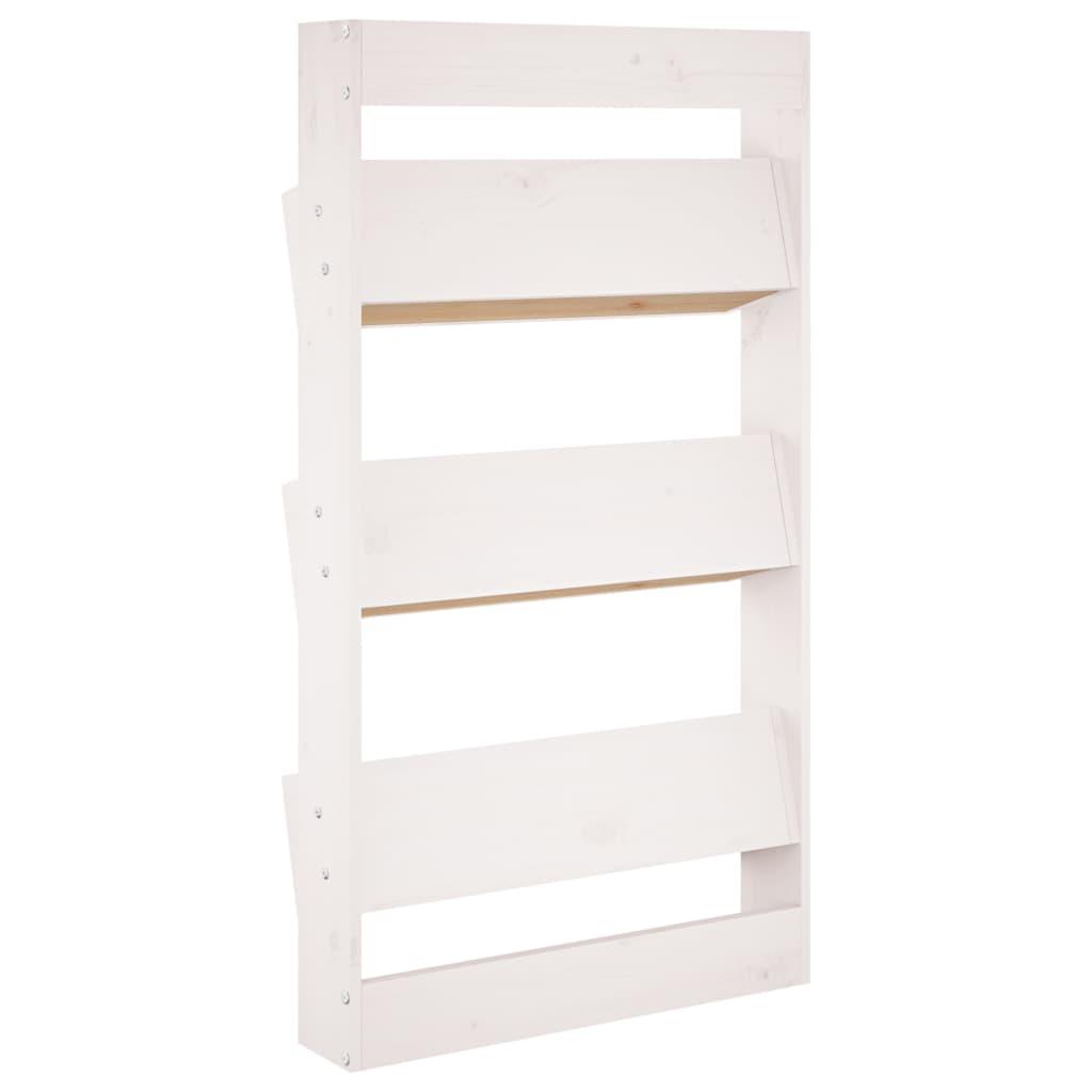 Wall Planter 3-Tier 60X18.5X110 Cm White Solid Wood Pine