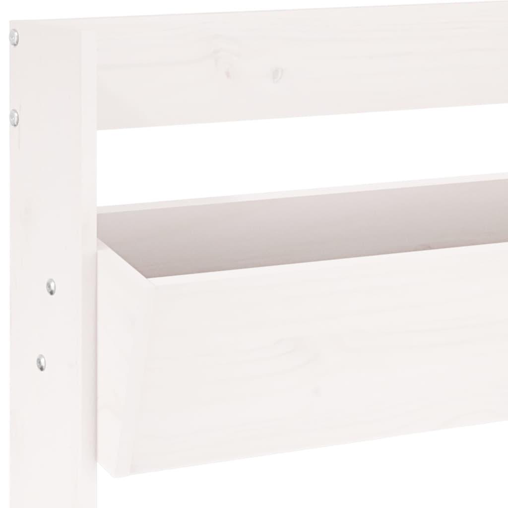 Wall Planter 3-Tier 60X18.5X110 Cm White Solid Wood Pine