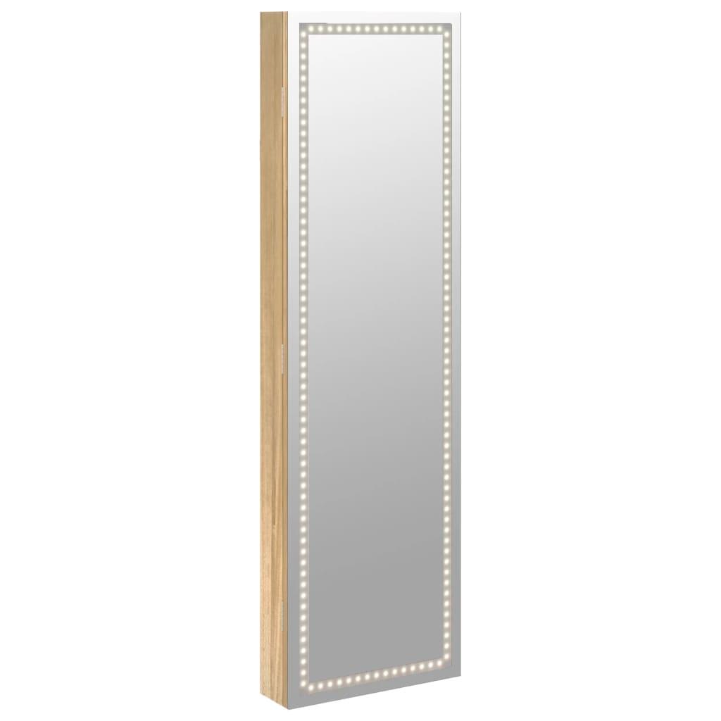 Mirror Jewellery Cabinet With Led Lights Wall Mounted