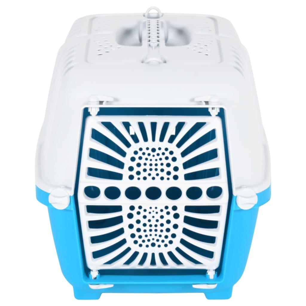 Pet Carrier White And Blue 48X31.5X33Cm Polypropylene