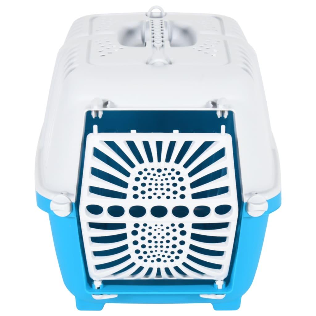 Pet Carrier White And Blue 48X31.5X33Cm Polypropylene