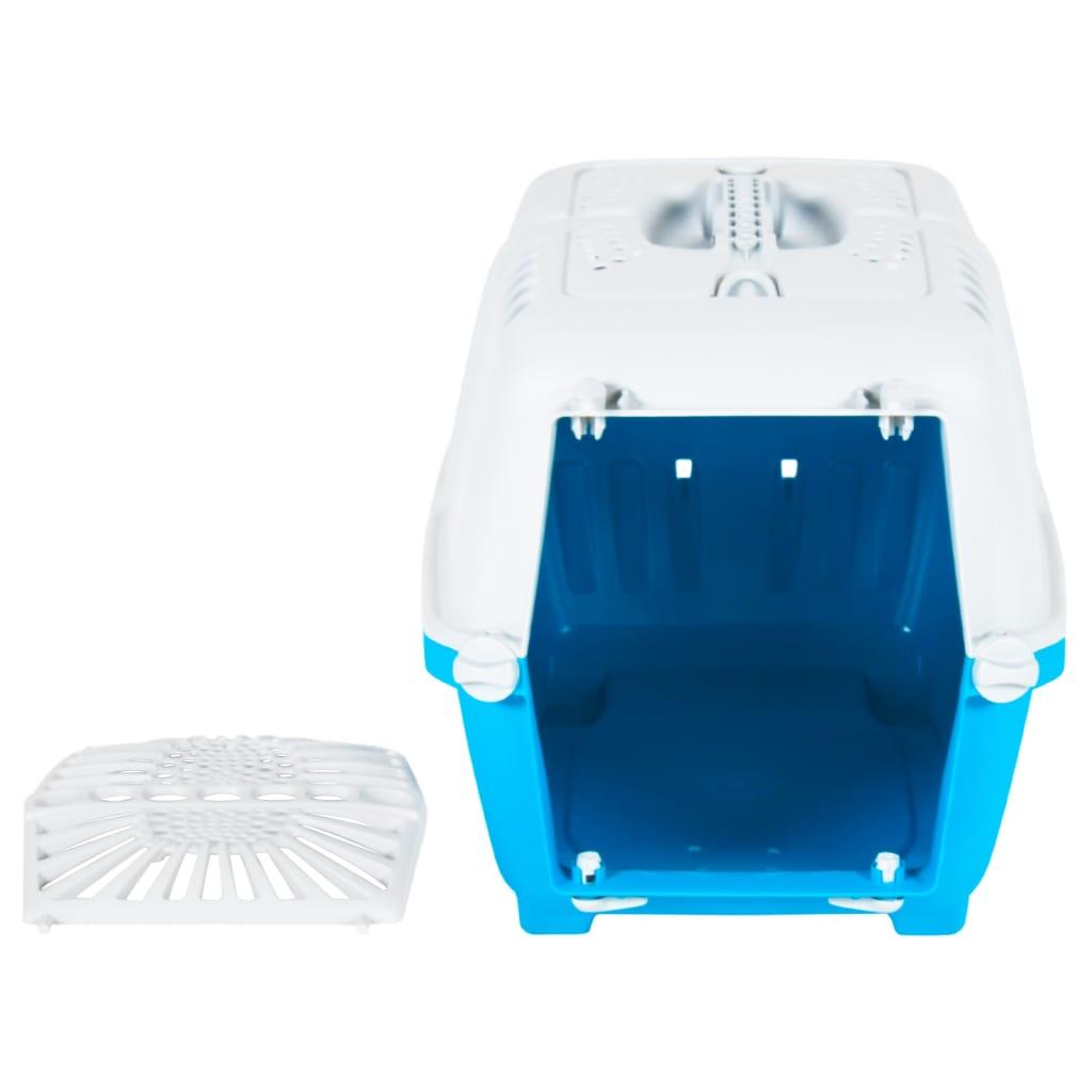 Pet Carrier White And Blue 48X31.5X33Cm Polypropylene