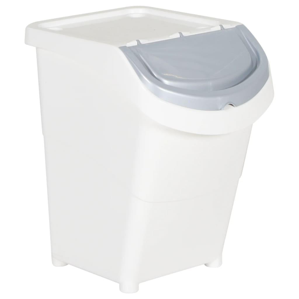 Stackable Waste Bins With Lids 3 Pcs Pp