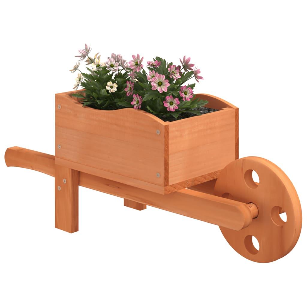 Wheelbarrow Planters 2 Pcs 47X15X19 Cm Solid Wood Fir