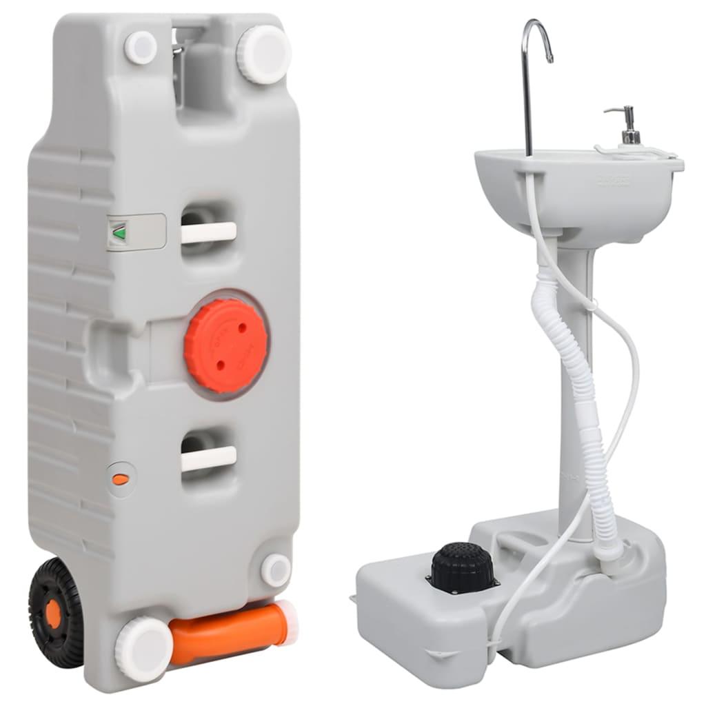 Portable Camping Handwash Stand And Water Tank Set