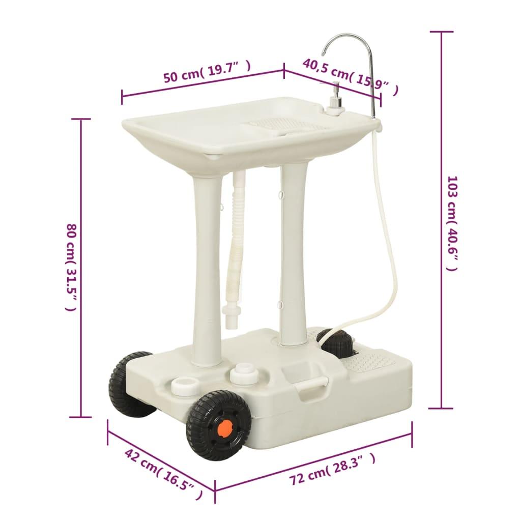 Portable Camping Toilet And Handwash Stand Set With Water Tank