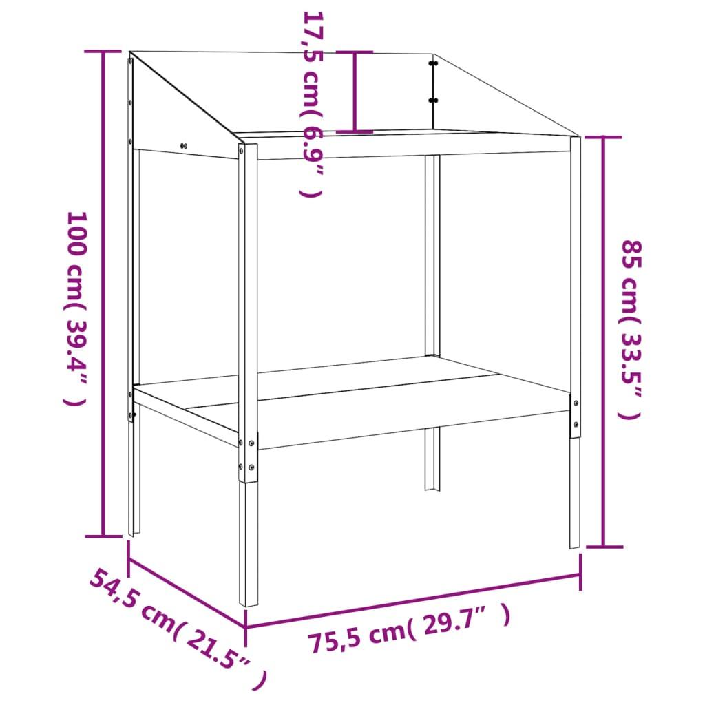 Plant Stand Anthracite Galvanised Steel