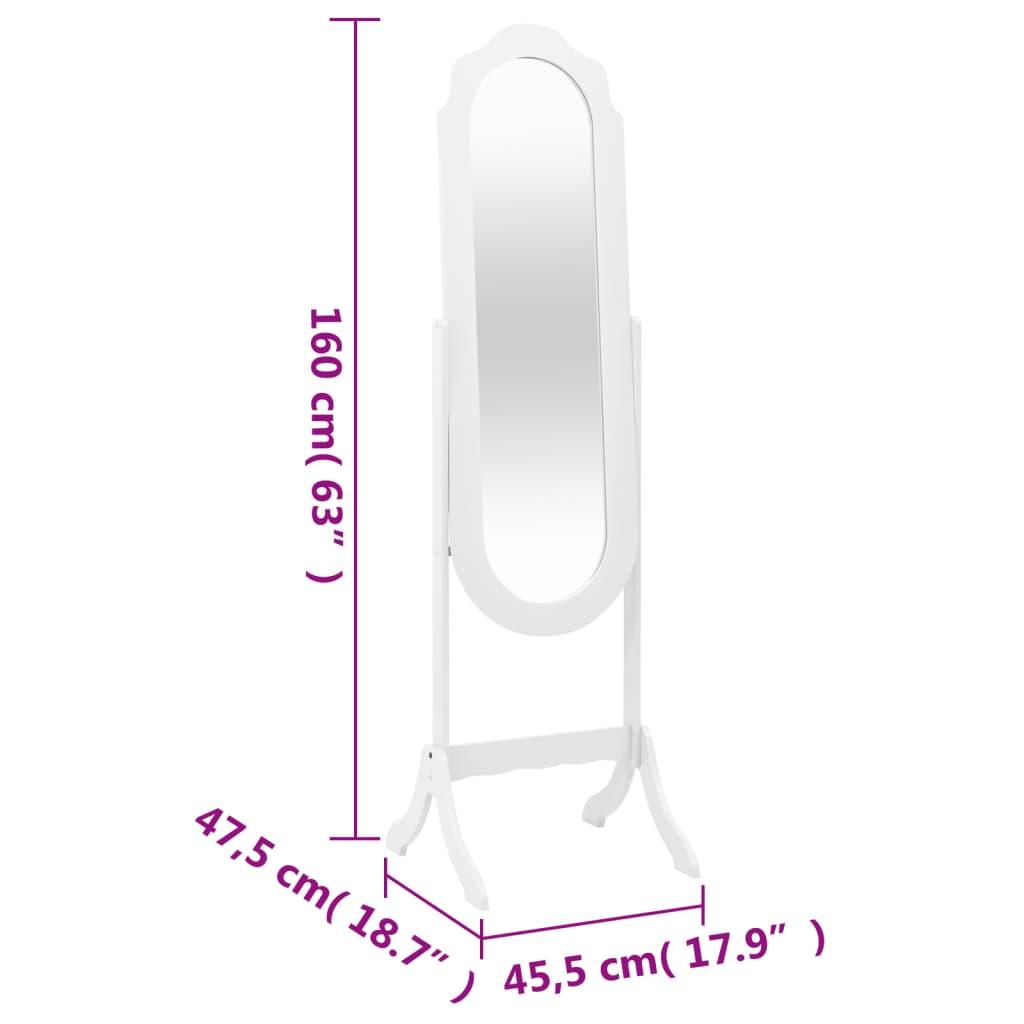 Free Standing Mirror 45.5X47.5X160 Cm Engineered Wood