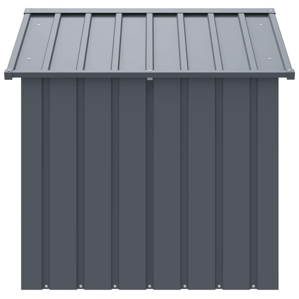 Trendyproduct.co.uk Dog House With Roof Black 117X103X102 Cm Galvanised Steel vidaXL Animals & Pet Supplies Animals & Pet Supplies > Pet Supplies > Dog Supplies > Dog Houses Black Dog Houses Dog Supplies parcel Pet Supplies vidaXL