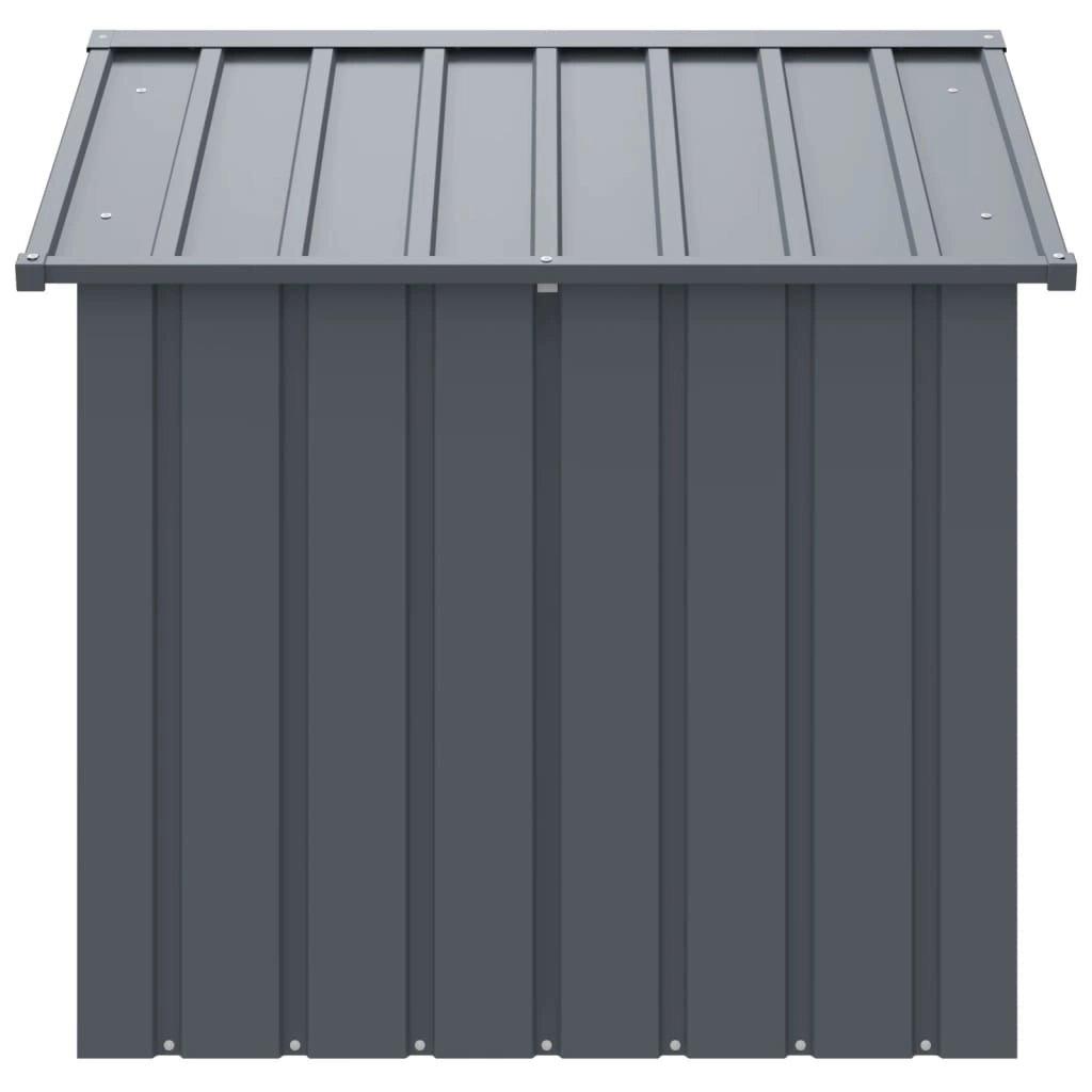 Trendyproduct.co.uk Dog House With Roof Black 117X103X102 Cm Galvanised Steel vidaXL Animals & Pet Supplies Animals & Pet Supplies > Pet Supplies > Dog Supplies > Dog Houses Black Dog Houses Dog Supplies parcel Pet Supplies vidaXL