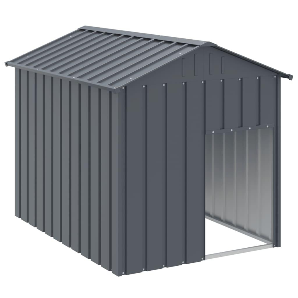 Trendyproduct.co.uk Dog House With Roof Anthracite 117X153X123 Cm Galvanised Steel vidaXL Animals & Pet Supplies Animals & Pet Supplies > Pet Supplies > Dog Supplies > Dog Houses Anthracite Dog Houses Dog Supplies parcel Pet Supplies vidaXL