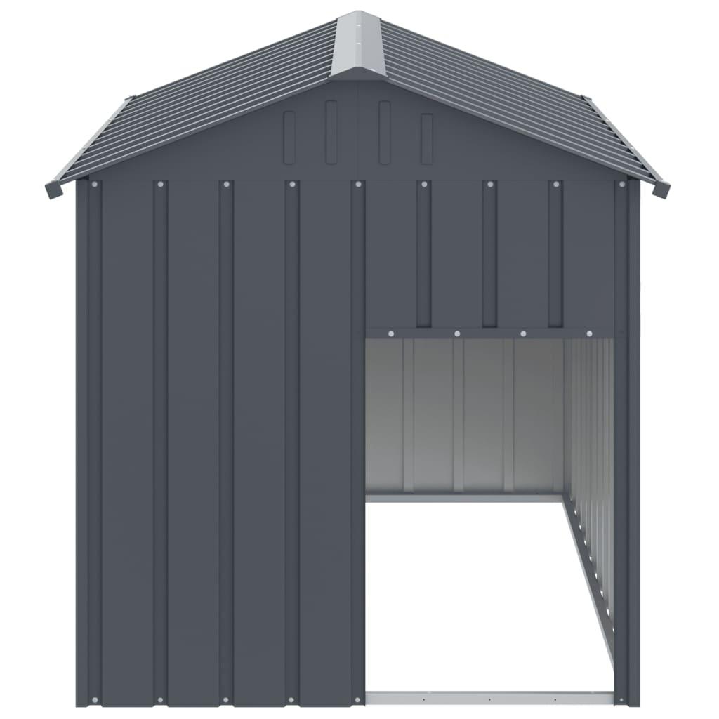 Trendyproduct.co.uk Dog House With Roof Anthracite 117X153X123 Cm Galvanised Steel vidaXL Animals & Pet Supplies Animals & Pet Supplies > Pet Supplies > Dog Supplies > Dog Houses Anthracite Dog Houses Dog Supplies parcel Pet Supplies vidaXL