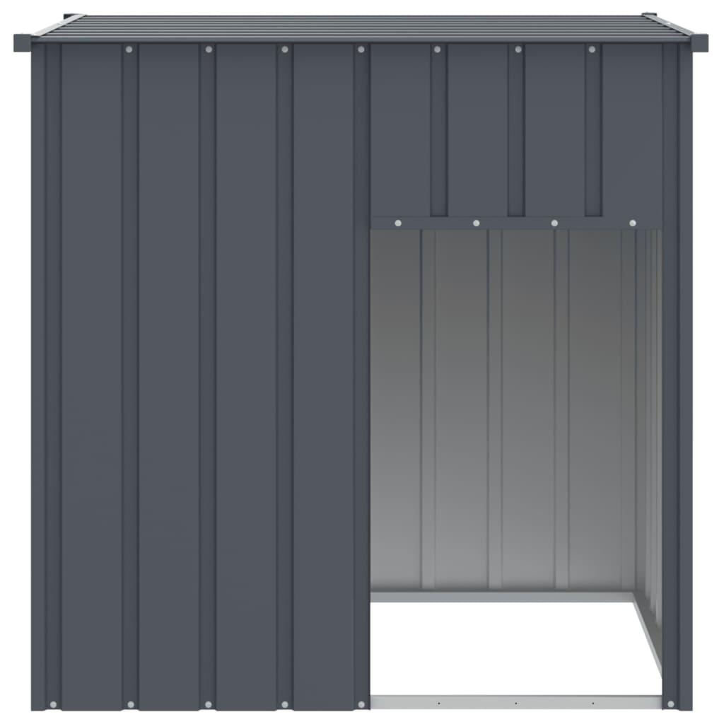 Trendyproduct.co.uk Dog House With Roof 110X103X109 Cm Galvanised Steel vidaXL Animals & Pet Supplies Animals & Pet Supplies > Pet Supplies > Dog Supplies > Dog Houses Anthracite Dog Houses Dog Supplies parcel Pet Supplies vidaXL