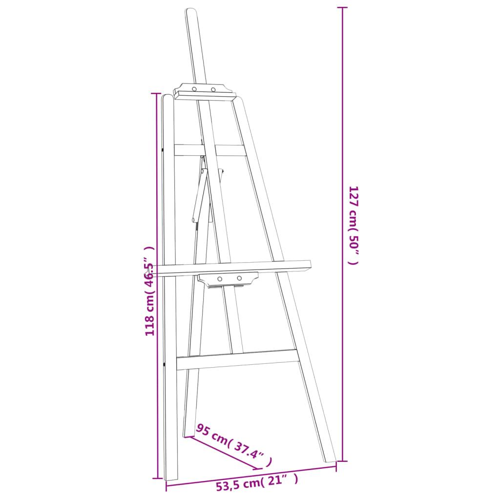 Easel Stand 53.5X95X127 Cm Solid Wood Pine