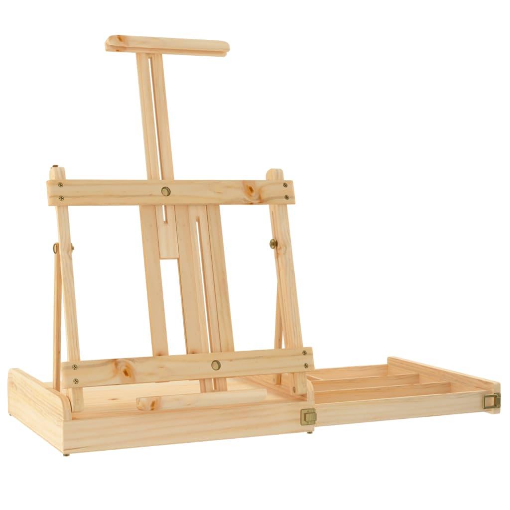 Table Easel With Drawer 41.5X37X12 Cm Solid Wood Pine