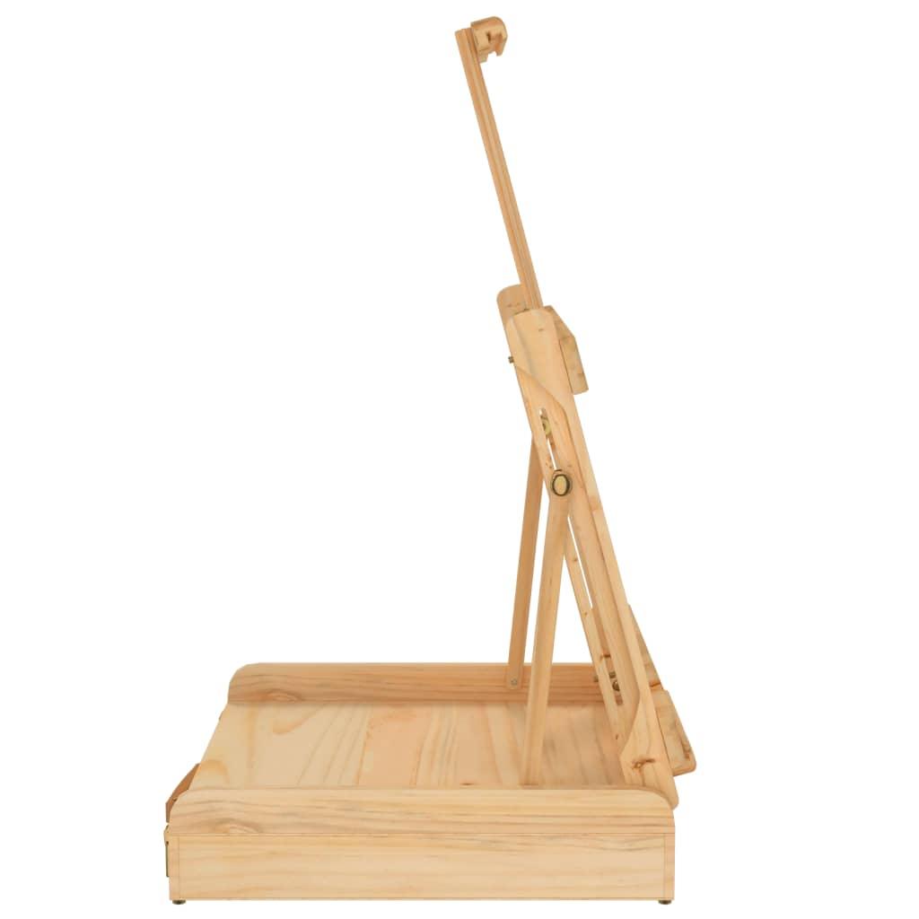 Table Easel With Drawer 41.5X37X12 Cm Solid Wood Pine