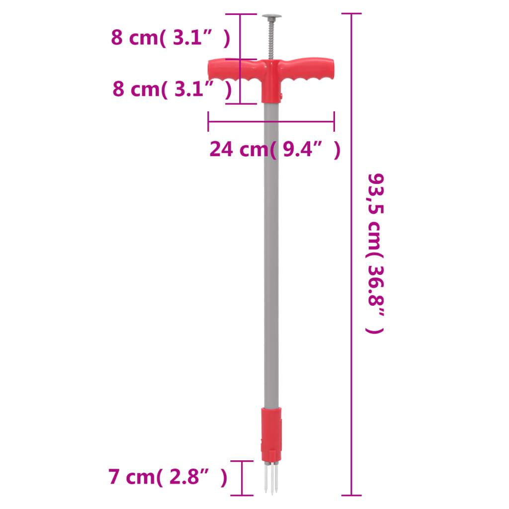 Weed Remover Red And Grey 93.5 Cm Powder-Coated Steel