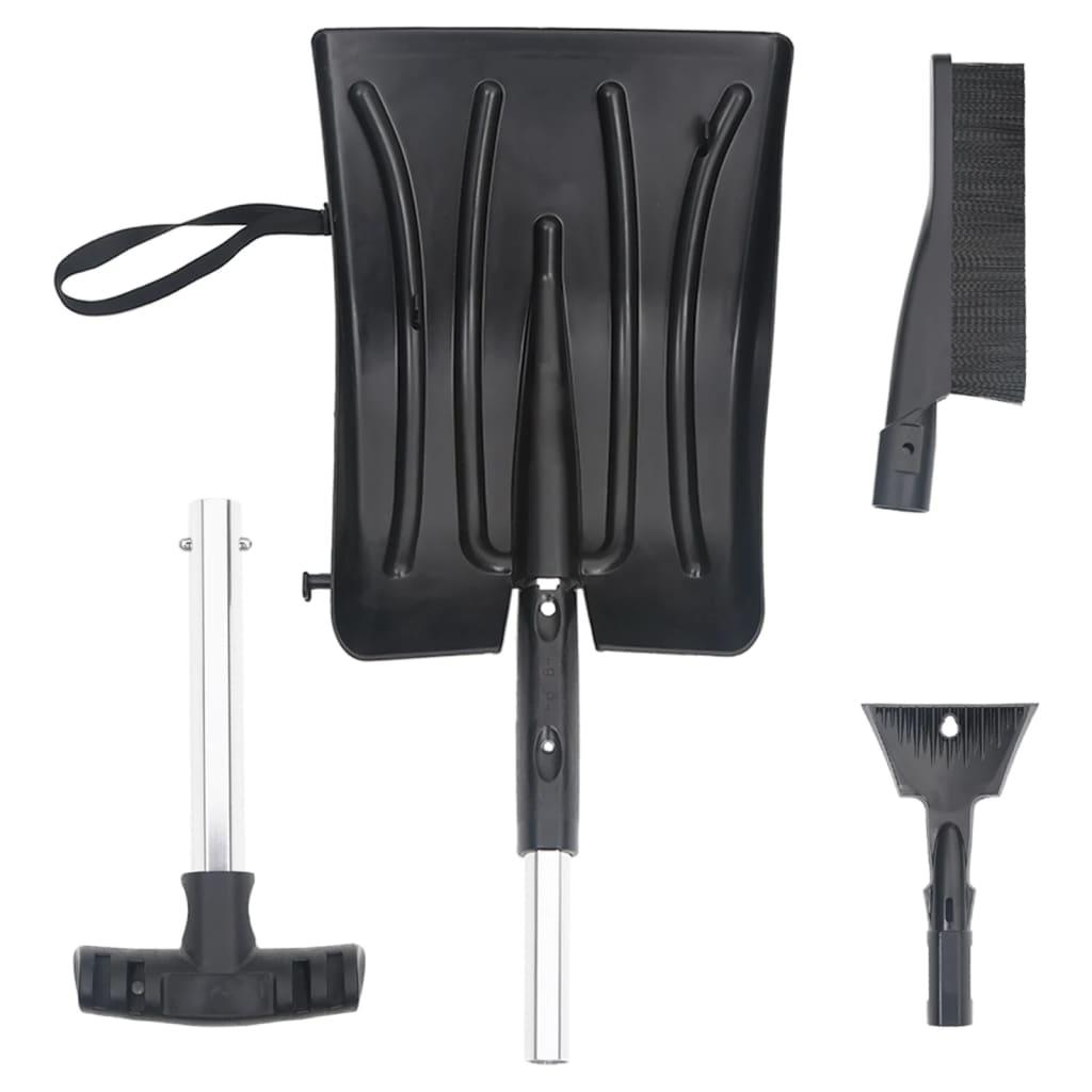 Snow Shovel Kit 3-In-1 Black Aluminum