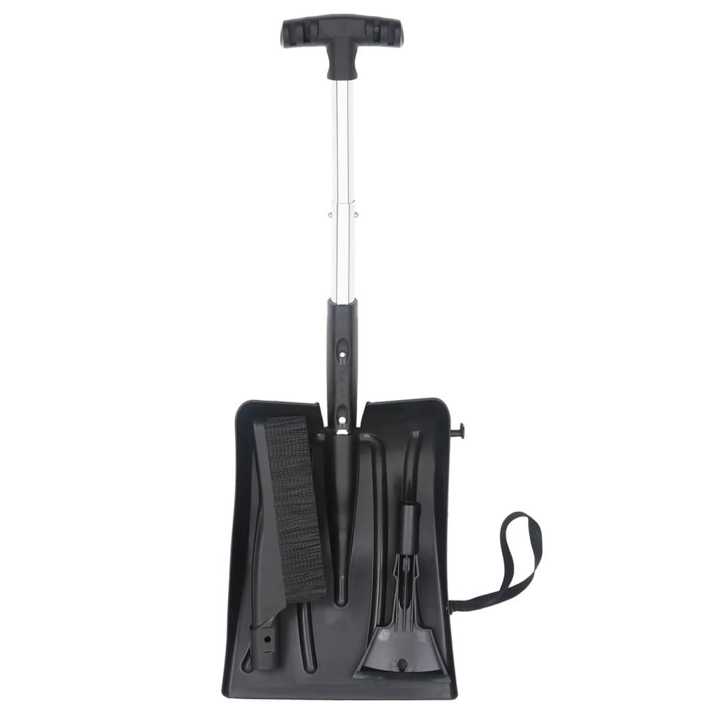 Snow Shovel Kit 3-In-1 Black Aluminum