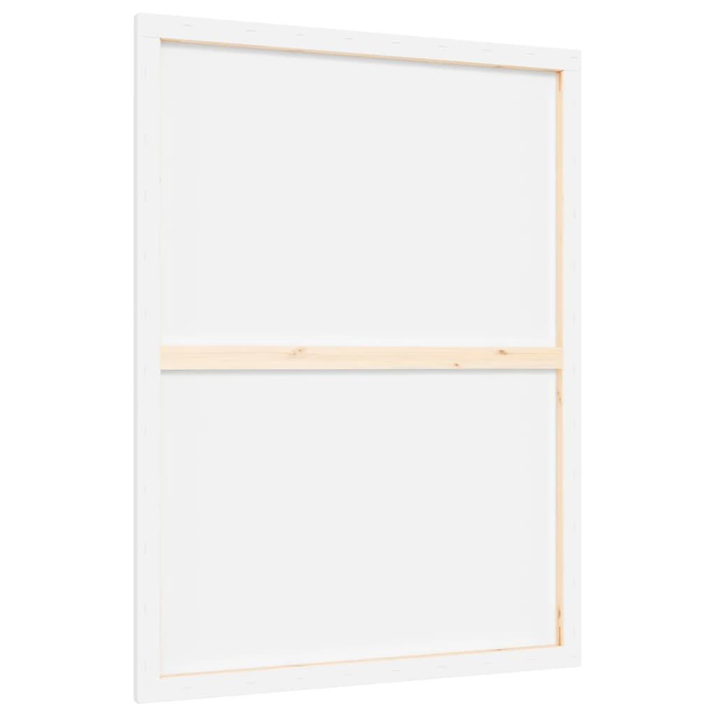 Stretched Canvases 12 Pcs White Fabric And Solid Wood Pine