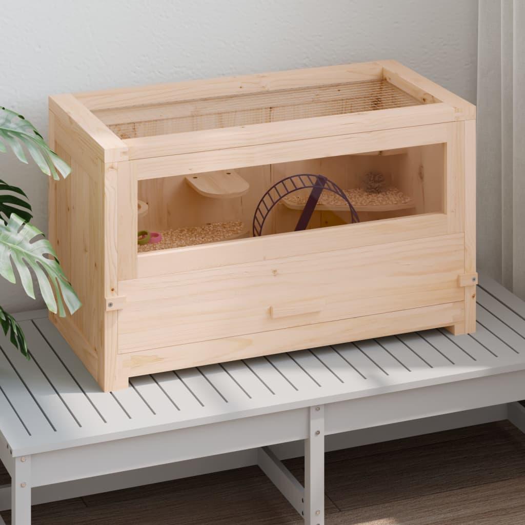 Hamster Cage 60X30X35 Cm Solid Wood Fir