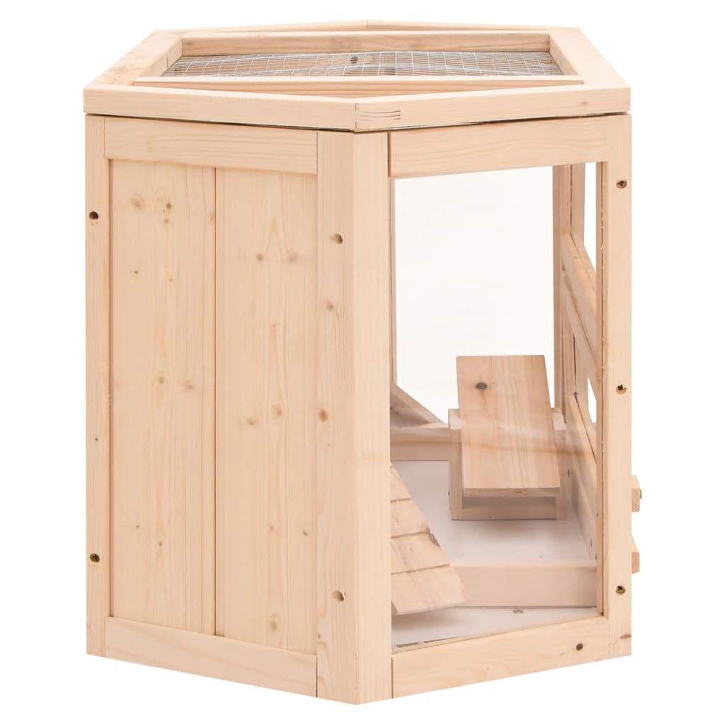 Hamster Cage 80X40X43 Cm Solid Wood Fir