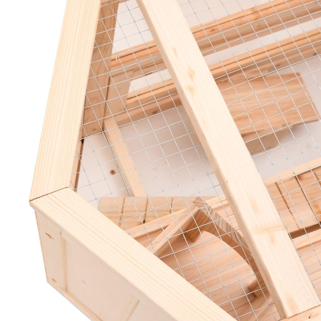 Hamster Cage 80X40X43 Cm Solid Wood Fir