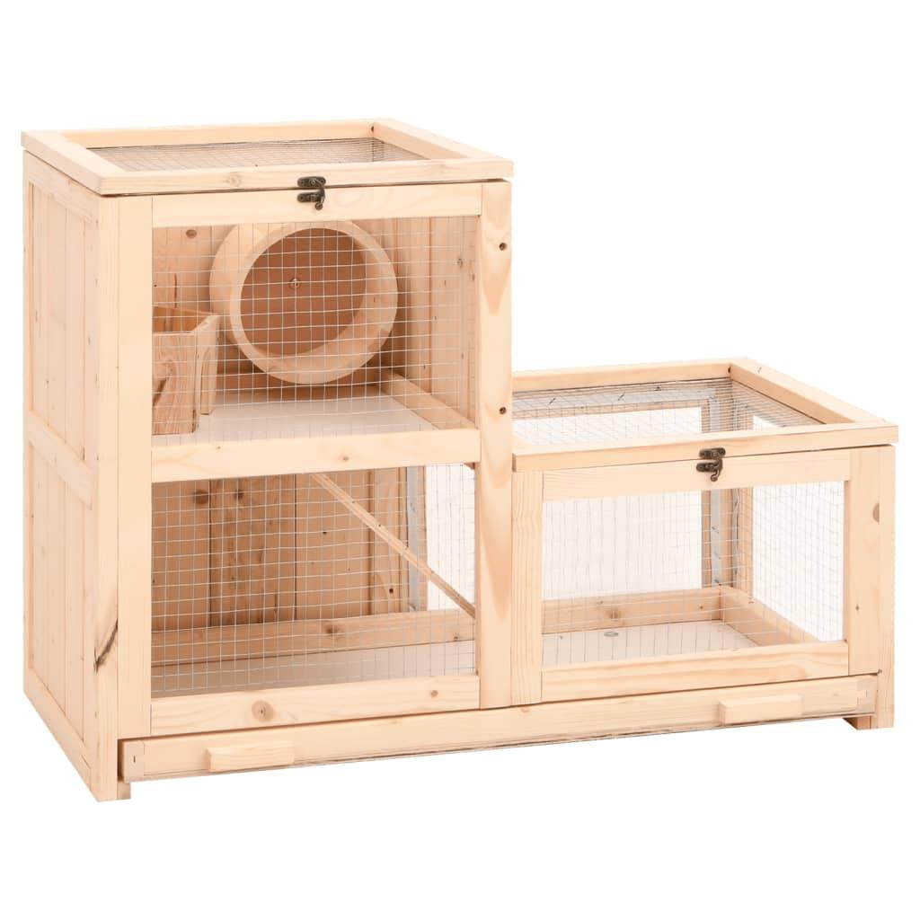 Hamster Cage 81X40X60 Cm Solid Wood Fir