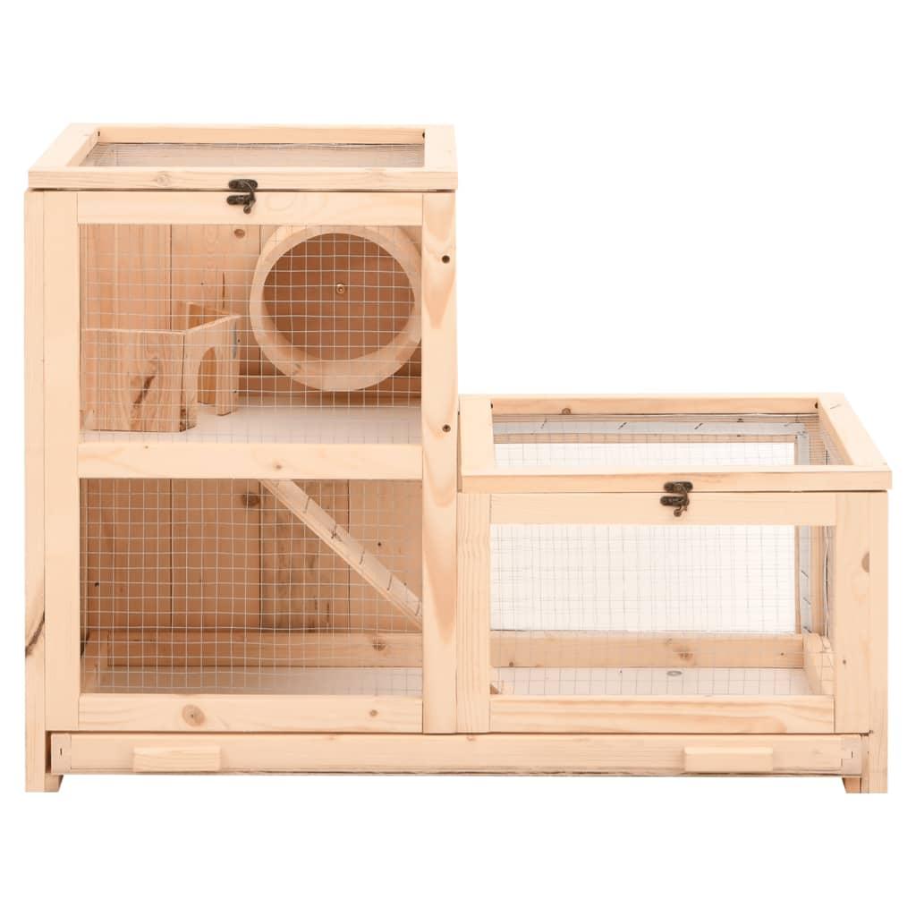 Hamster Cage 81X40X60 Cm Solid Wood Fir