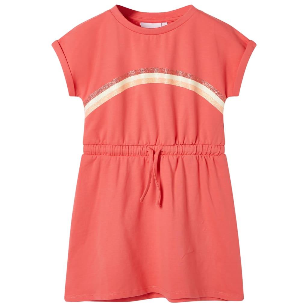 Kids' Dress With Drawstring Bright 128