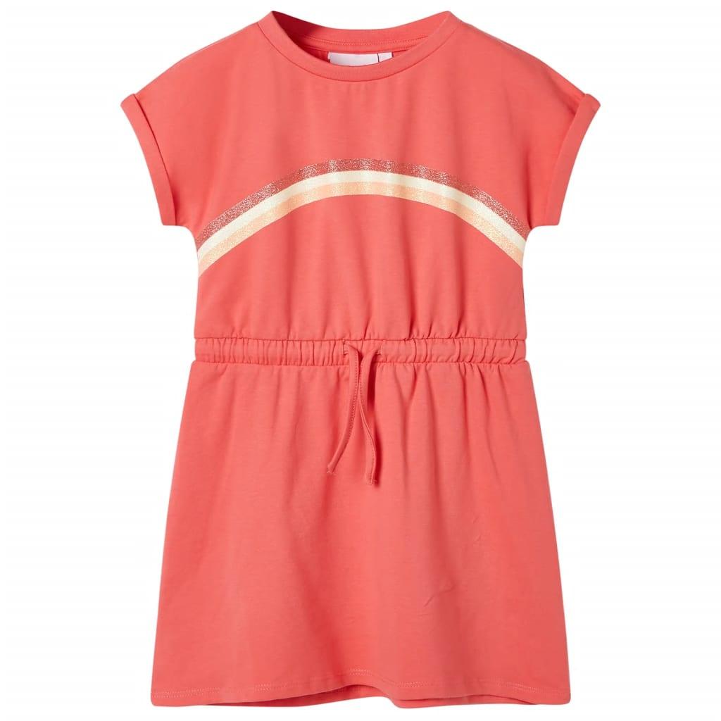 Kids' Dress With Drawstring Bright 128