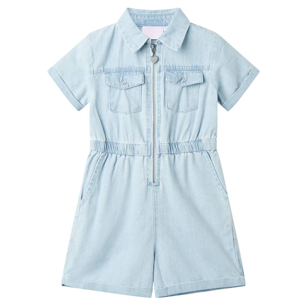 Kids' Onesie With Short Sleeves Soft Blue 140