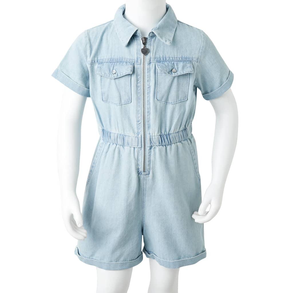 Kids' Onesie With Short Sleeves Soft Blue 140