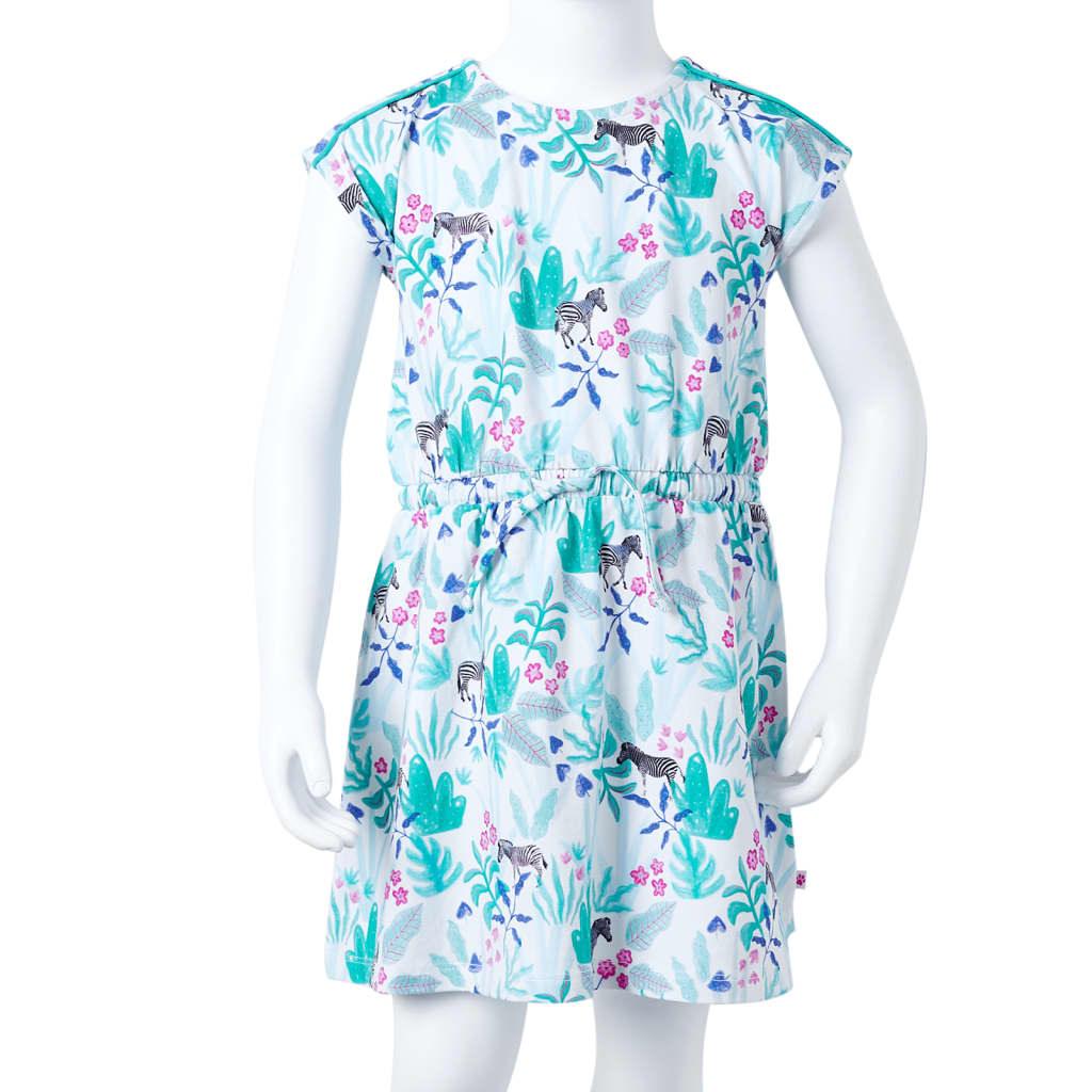 Kids' Dress Ecru And Dark Mint 104