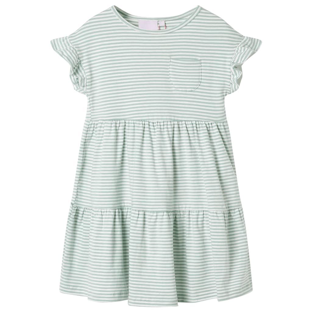 Kids' Dress With Ruffle Sleeves Mint 140