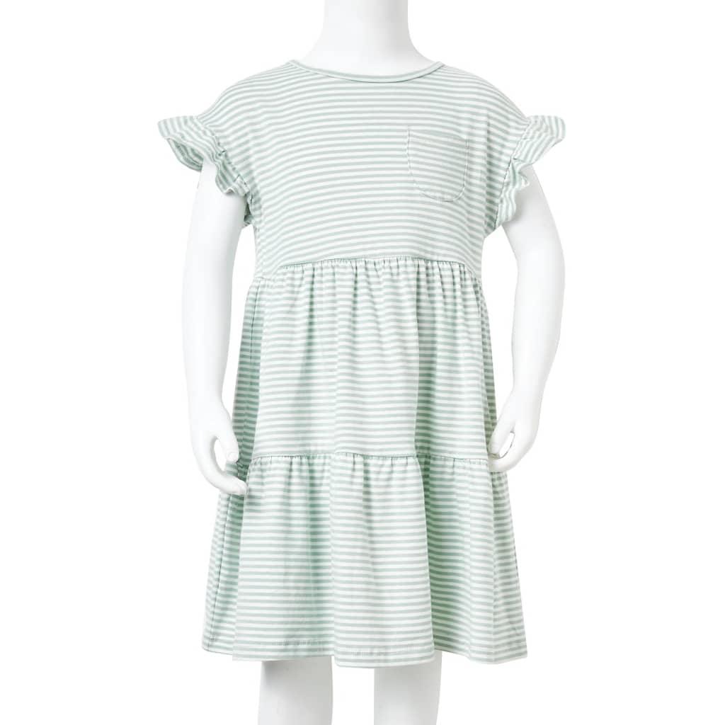 Kids' Dress With Ruffle Sleeves Mint 140