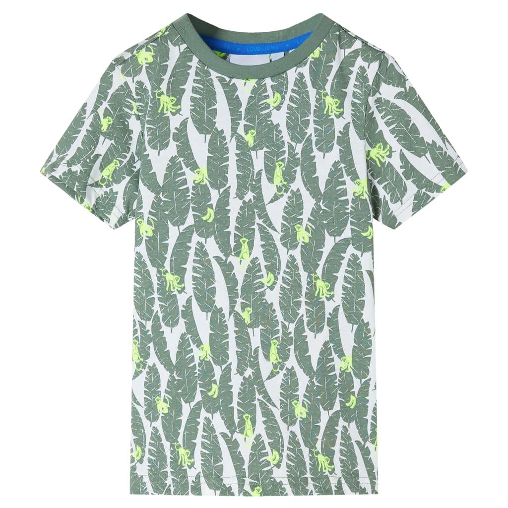 Kids' T-Shirt Ecru And Dark Ivy 116