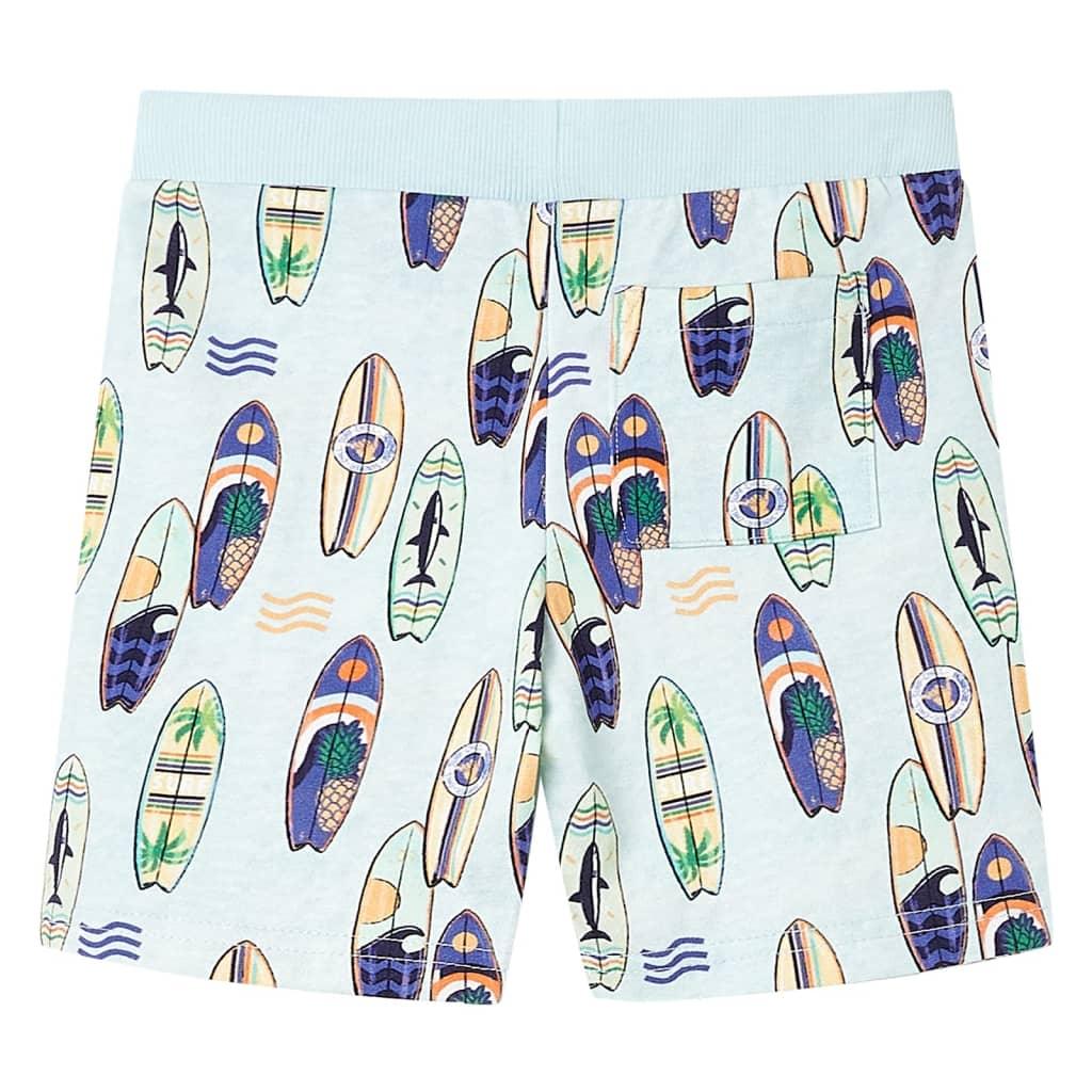 Kids' Shorts With Drawstring Soft Blue Melange 116