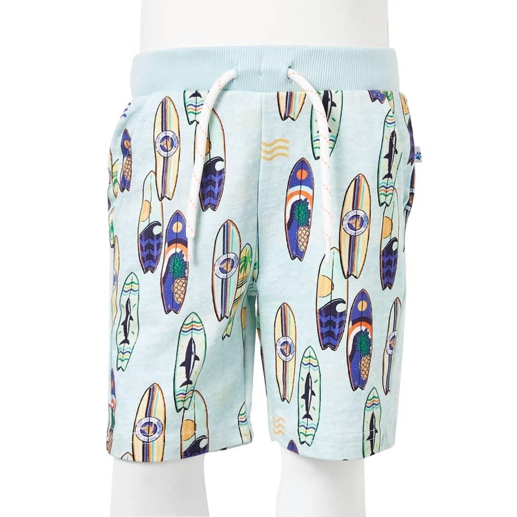 Kids' Shorts With Drawstring Soft Blue Melange 116